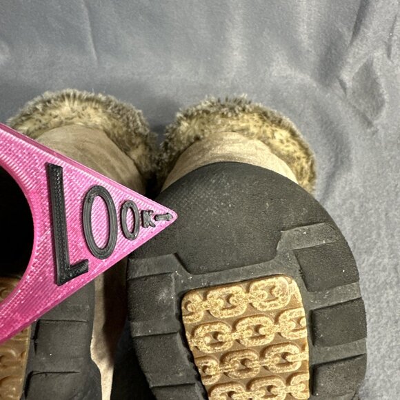 L.L. Bean Womens Winter Boots Brown Side Zipper Faux Fur Lined Boots Size 9.5 - Picture 11 of 16